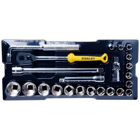 Stanley STMT74173-8C kunci shok set 1/2" 6 PTS Metric Socket Set