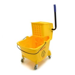 Krisbow KW1801386 Bucket Wringer 24L Mini One Pail Yellow
