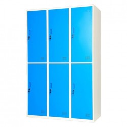 Krisbow 10091458 Locker 6 Doors Multi Coloumn Blue 
