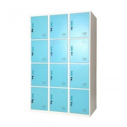 Krisbow 10091460 Locker 12 Doors Multi Coloum Light Green 