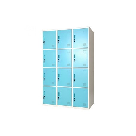 Krisbow 10091460 Locker 12 Doors Multi Coloum Light Green 