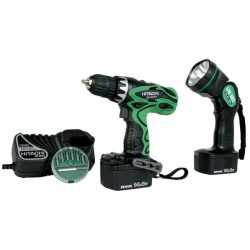 Hitachi DS14DVF3 Cordless Drill/Driver Kit 14.4-volt Ni-Cad 3/8-inch 