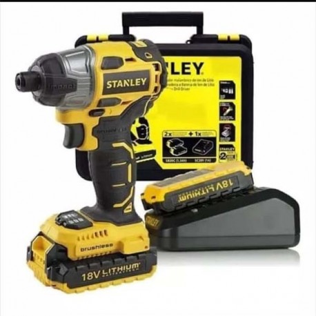 Stanley SBI201D2K 2 Baterai Mesin Obeng Impact Baterai Brushless 18V 2.0 Ah