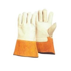 Krisbow KW1000419 Glove Welding TIG Leather 12 Inc Golden 