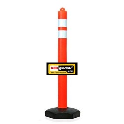 Stick Cone 110 Cm Pembatas Jalan Base Hitam