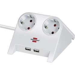 Brennenstuhl Desktop Power Stop Kontak + 2 Port USB Charger 