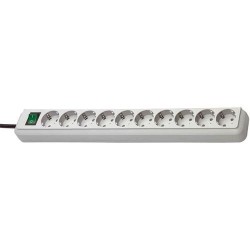 Brennenstuhl Eco-Line Extension Socket with Switch 10 Way Light Grey 3M 