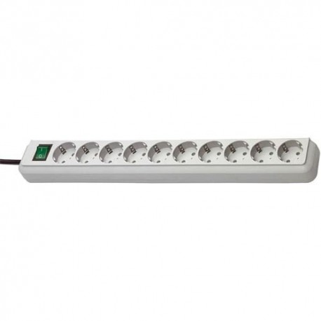 Brennenstuhl Eco-Line Extension Socket with Switch 10 Way Light Grey 3M 