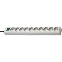 Brennenstuhl Eco-Line Extension Socket with Switch 10 Way Light Grey 3M 