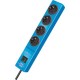 Brennenstuhl Hugo Line 1150610184 Blue Stop Kontak 4 Lubang 1 Saklar