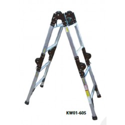 Krisbow KW0100605 Ladder Adjustable 3.8m Aluminium