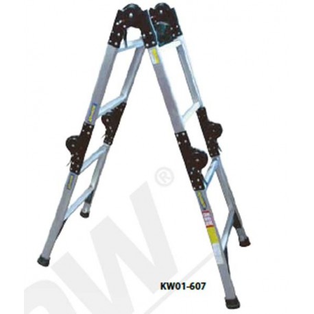 Krisbow KW0100607 Ladder Adjustable 6.2m Aluminium