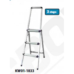 Krisbow KW0101833 Step Ladder W/Hdl 3 Step 0.8m Aluminum