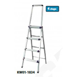 Krisbow KW0101834 Step Ladder W/Hdl 4 Step 1m Aluminum