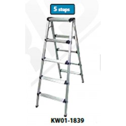 Krisbow KW0101839 Step Ladder W/O Hdl 5 Step 1.3m Aluminum