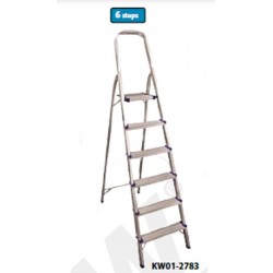Krisbow KW0102783 Step Ladder W/Hdl 1.3m 6 Step Aluminium