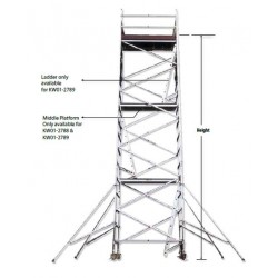 Krisbow KW0102787 Scaffold Narrow 884x250x71.5cm Aluminium