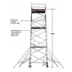 Krisbow KW0102789 Scaffold Wide W/Ladder 15.8x2.5x1.35m