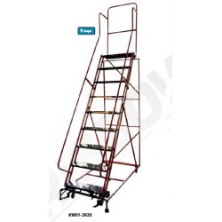 Krisbow KW0102920 Rolling Ladder 9 Steps 2.3mt