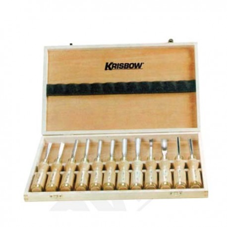 Krisbow KW0102966 Carving Chisel Set (12pcs)