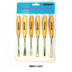 Krisbow KW0101970 Carving Chisel (6pcs) Blister Card