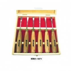 Krisbow KW0101971 Carving Chisel (6pcs) Wooden Box