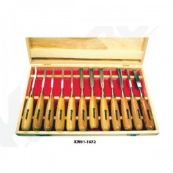 Krisbow KW0101972 Carving Chisel (12pc) Wooden Box