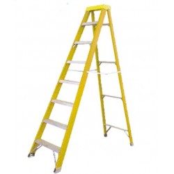 Krisbow KW0103423 Step Ladder 1.6m Yellow Fiberglass