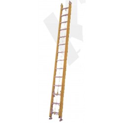 Krisbow KW0103426 Ext.Ladder 9.7m Yellow Fiberglass
