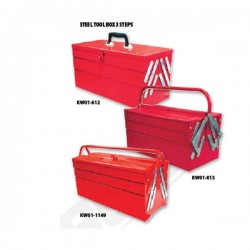 Krisbow KW0100812 Steel Tool Box 3step 47x21x23cm