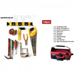 Krisbow KW0103402 Standard Carpenter Toolkit (10pcs)