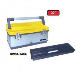 Krisbow KW0103404 S/Steel Toolbox 20in W/Alum Handle