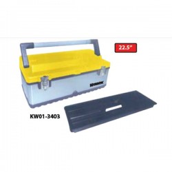 Krisbow KW0103403 S/Steel Toolbox 22in W/Alum Handle