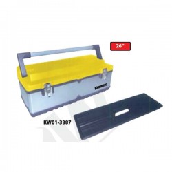 Krisbow KW0103387 S/Steel Toolbox 26in W/Alum Handle