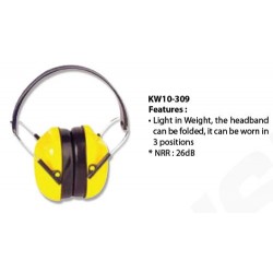 Krisbow KW1000309 Earmuff Foldable Yellow