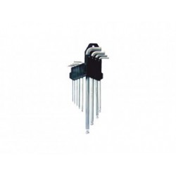 Krisbow KW0101635 Ballpoint Hex Key (L) 1/16-3/8in (9pcs)