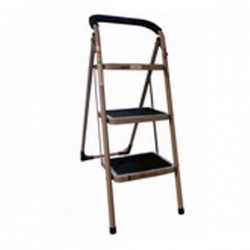 Krisbow KW0103844 Ladder 3-Step Light Grey Steel