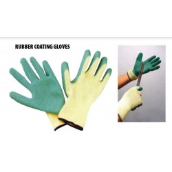 Krisbow KW1000340 Work Gloves Green Rubber