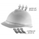 MSA 10034027 Advance Cap Vented Helmet White