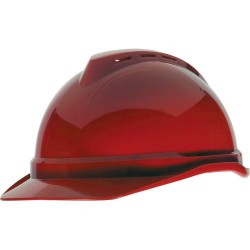 MSA 10034031 Advance Cap Vented Helmet Red