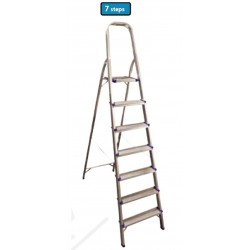Krisbow KW0102785 Step Ladder W/Hdl 1.7m 8 Step Aluminium