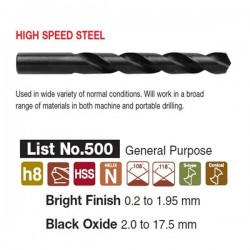 Nachi SD Straight Shank Drills HSS 4.4mm Mata Bor HSS L500