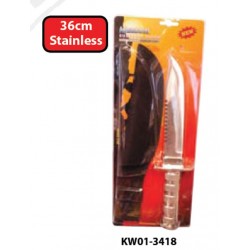 Krisbow KW0103418 Survival Knife 36cm S/Steel Black