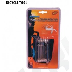 Krisbow KW0103419 Multi Bicycle Tool Set 15-In 1