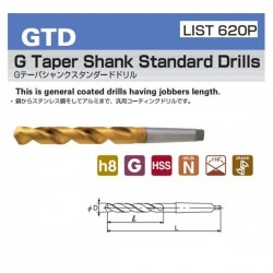 Nachi GTD0310 Dia: 3.1mm G Taper Shank Standard Drills L620P