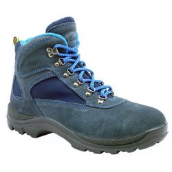 Dr Osha 2238 Sepatu Safety President Ankle Boot (Blue Suedee) Nitrile Rubber