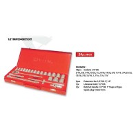 Krisbow KW0100384 Kunci Sok Set Sq1/2in5/16-1.1/4in(24pcs)