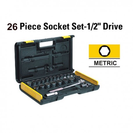 Stanley 86-477 26 Pcs Kunci Sok 1 Set—1/2 Inch Drive