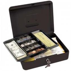 Master Lock 7111D  Keyed Locking Cash Box with 6 Compartment Tray 