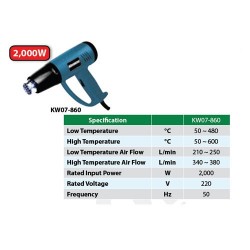 Krisbow KW0700860 Heat Gun 2000w